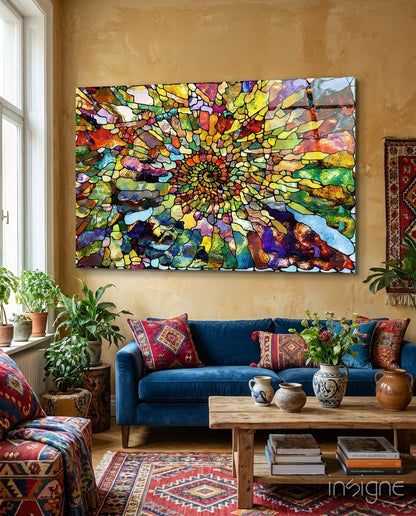 Colorful Mosaic Glass Art