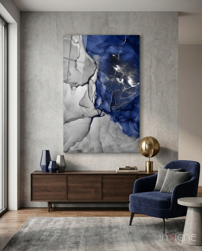 Blue Marble Glass Art