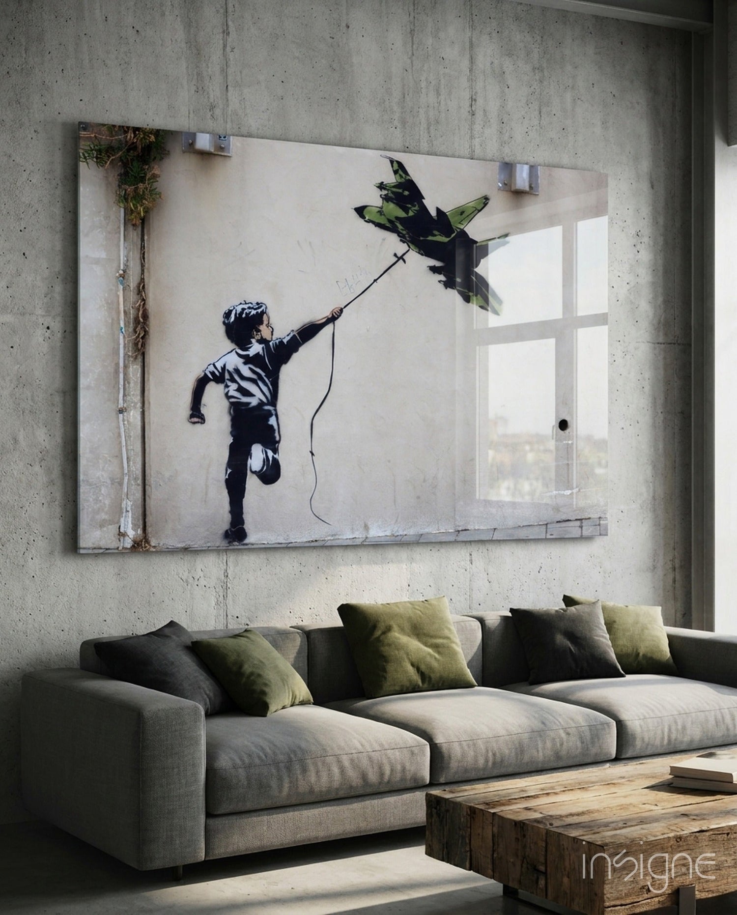 War Kite Glass Art