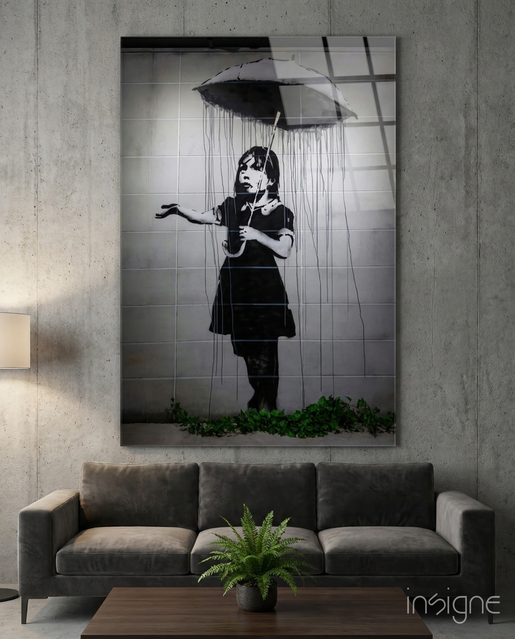 Escape from the Rain Glass Art