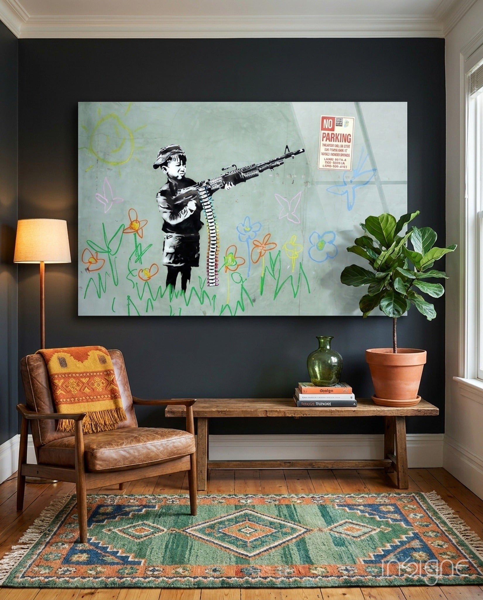 Child and War Glass Art
