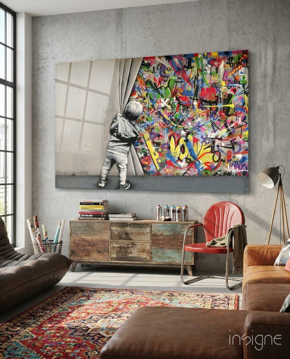 Behind the Curtain Glass Art