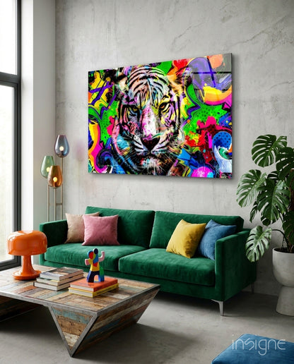 Eye of the Tiger Glass Wall Art