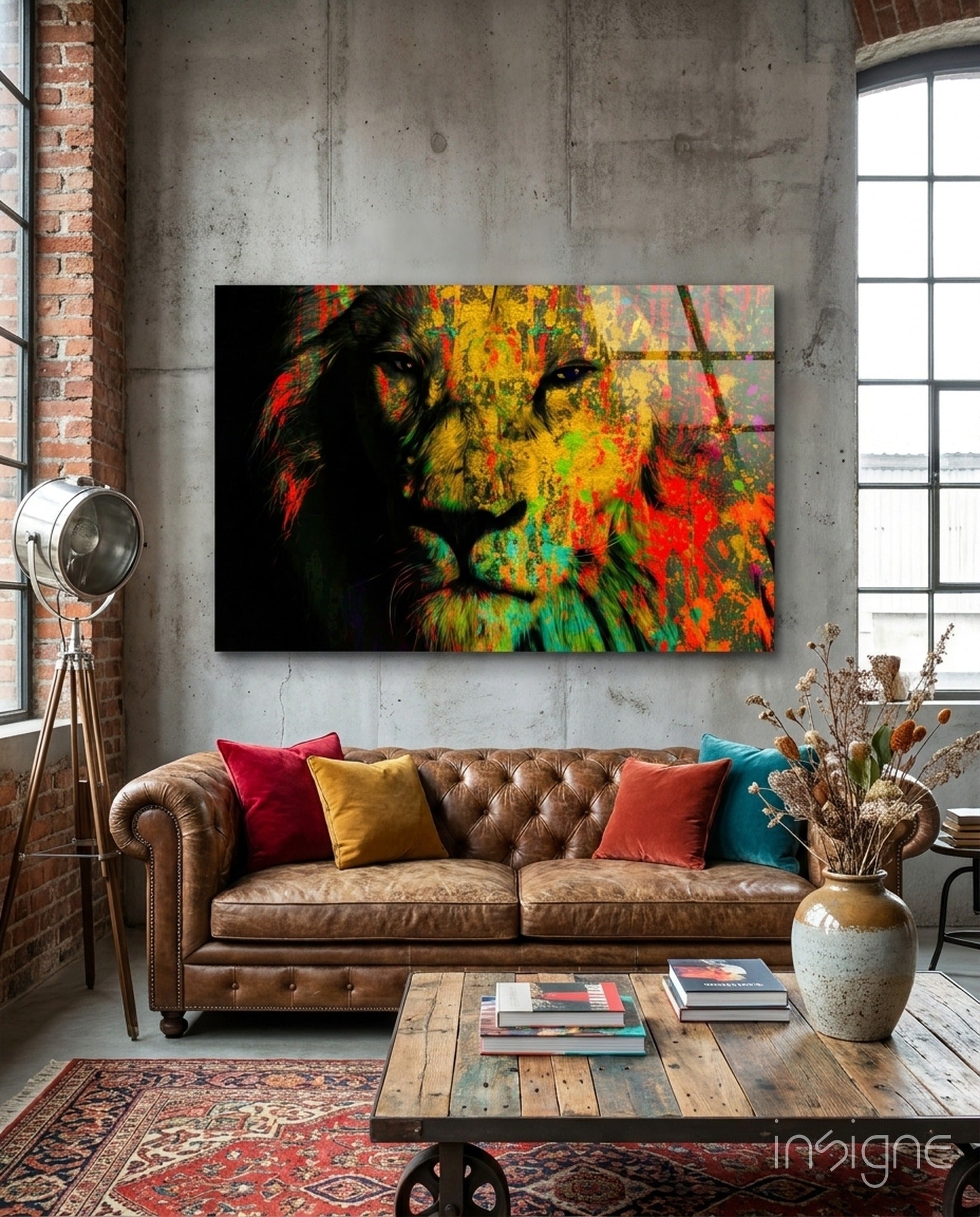 Eye of the Lion Glass Wall Art