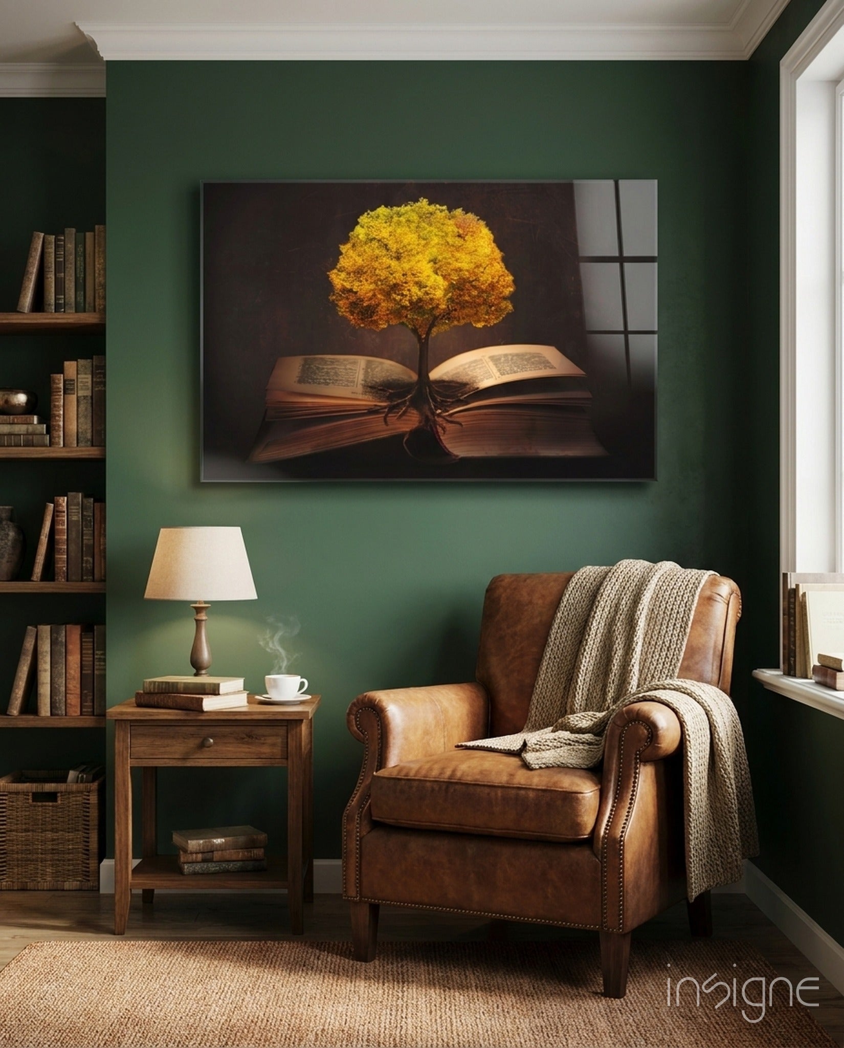 Tree in My Mind Glass Wall Art