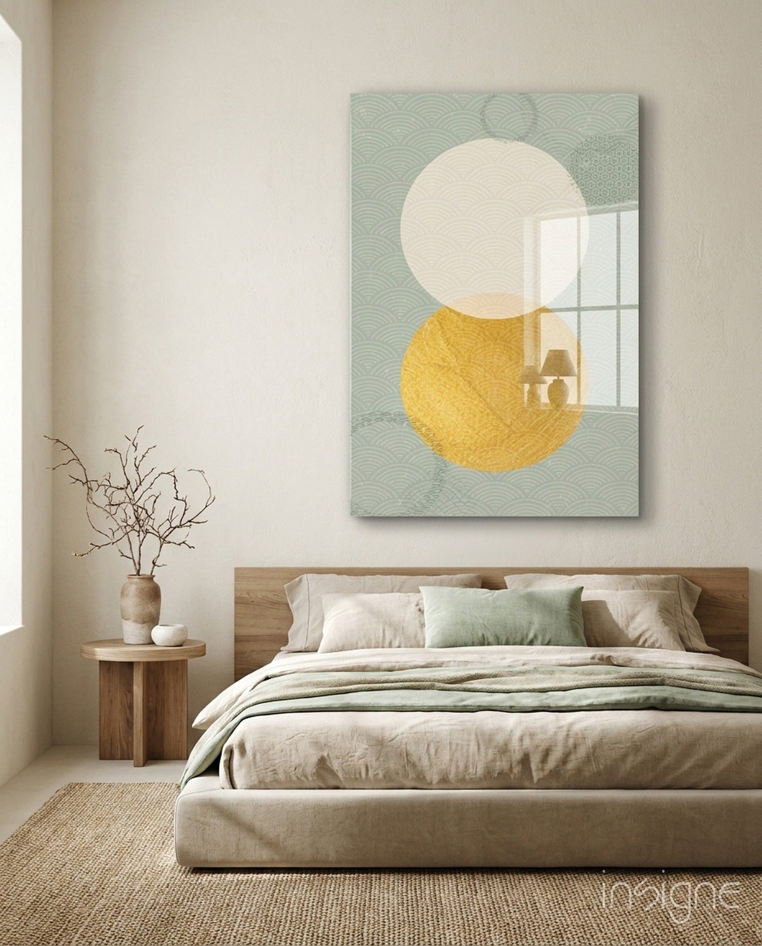 Sun and Moon Glass Wall Art