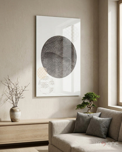 Black Moon Glass Wall Art