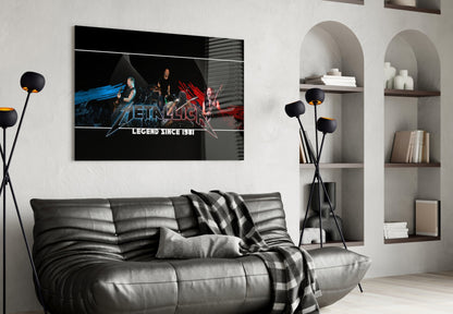 Heavy Metal Roar Glass Wall Art