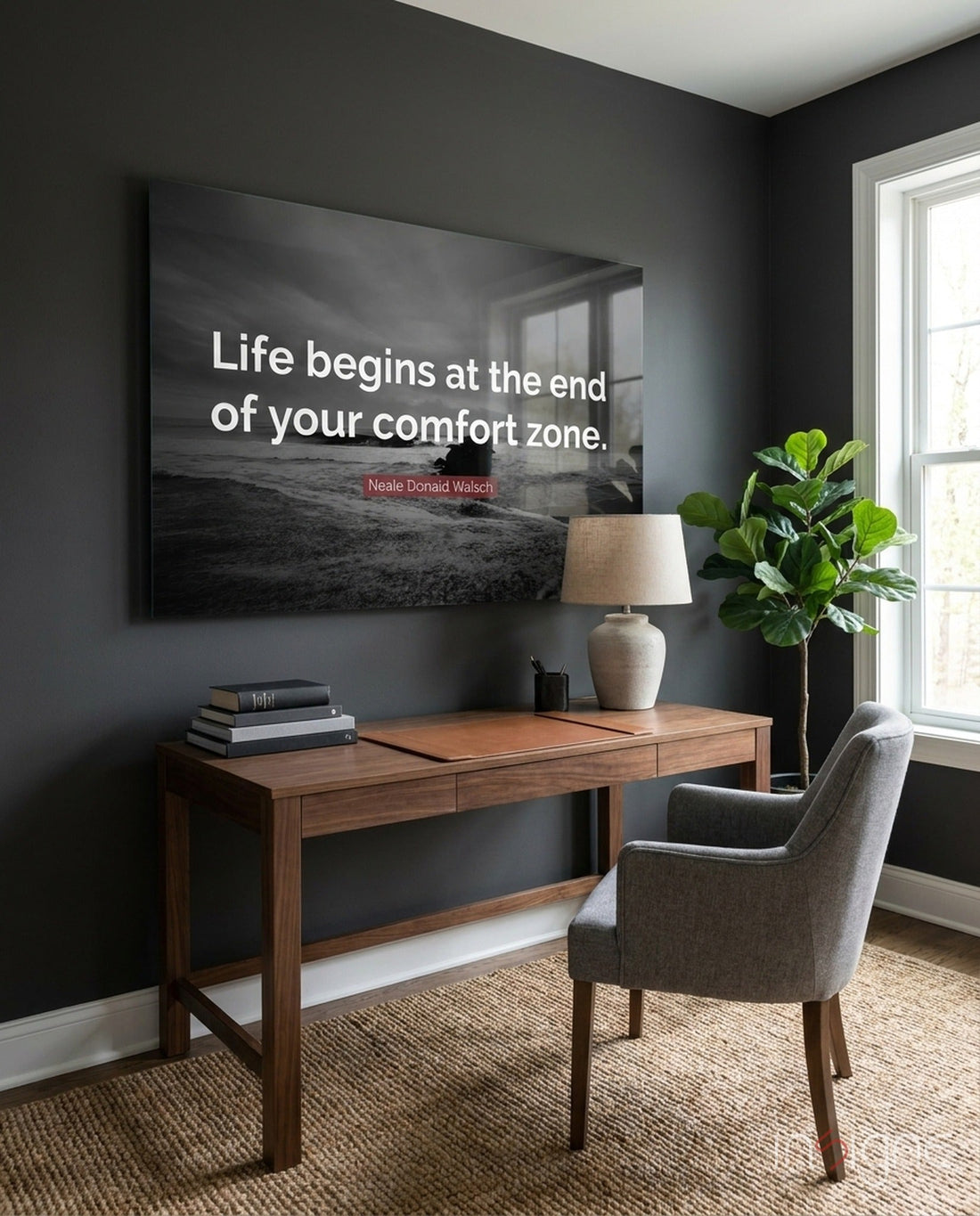 Where the Life Begins?  Glass Wall Art