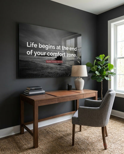 Where the Life Begins?  Glass Wall Art