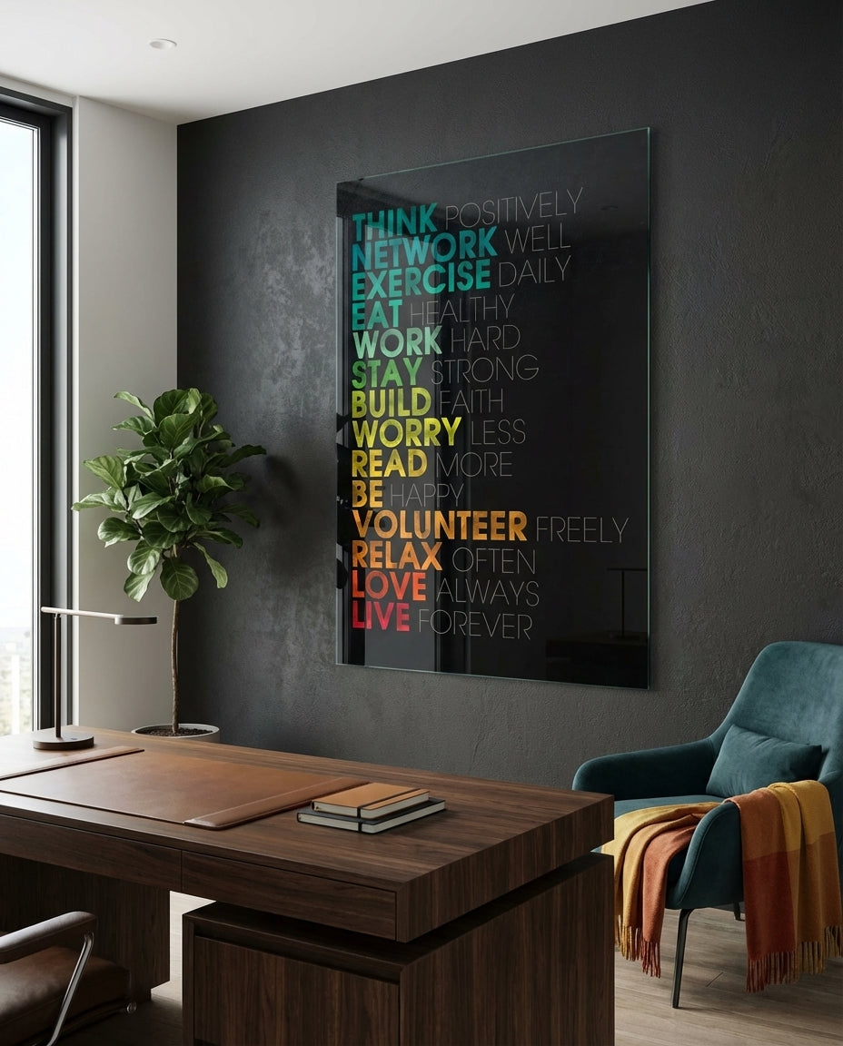 Advices Glass Wall Art