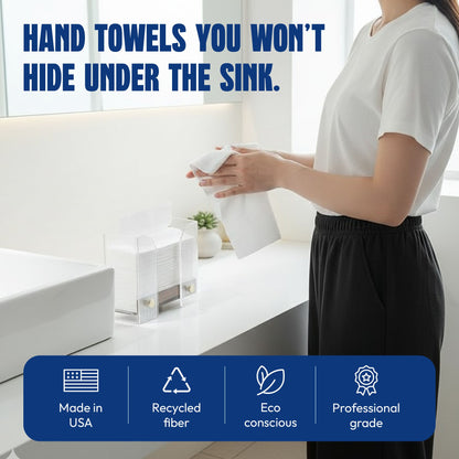 WipeSmith Multifold Paper Towels, 1-Ply, 9.25 x 9.50, White, 250 Towels/Pack, 12 Packs/Carton