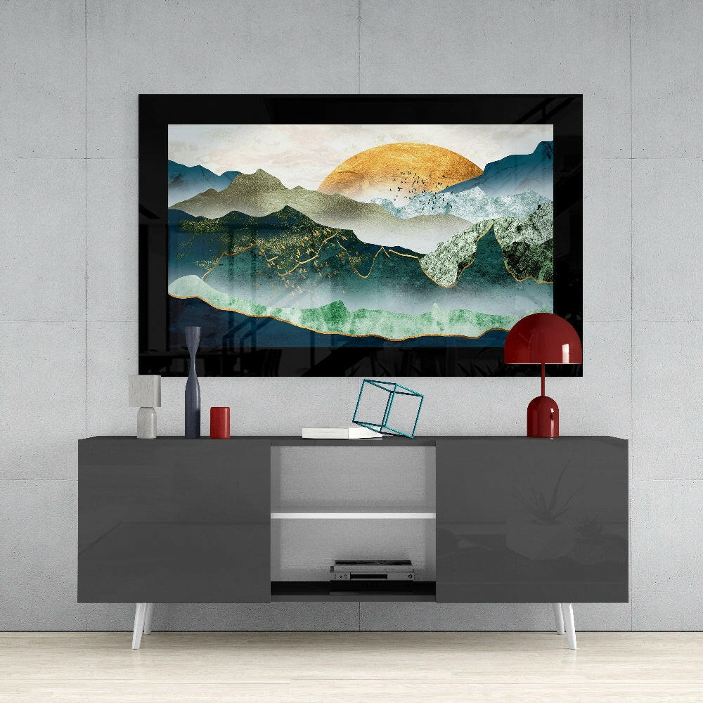 Emerald Valley Glass Wall Art