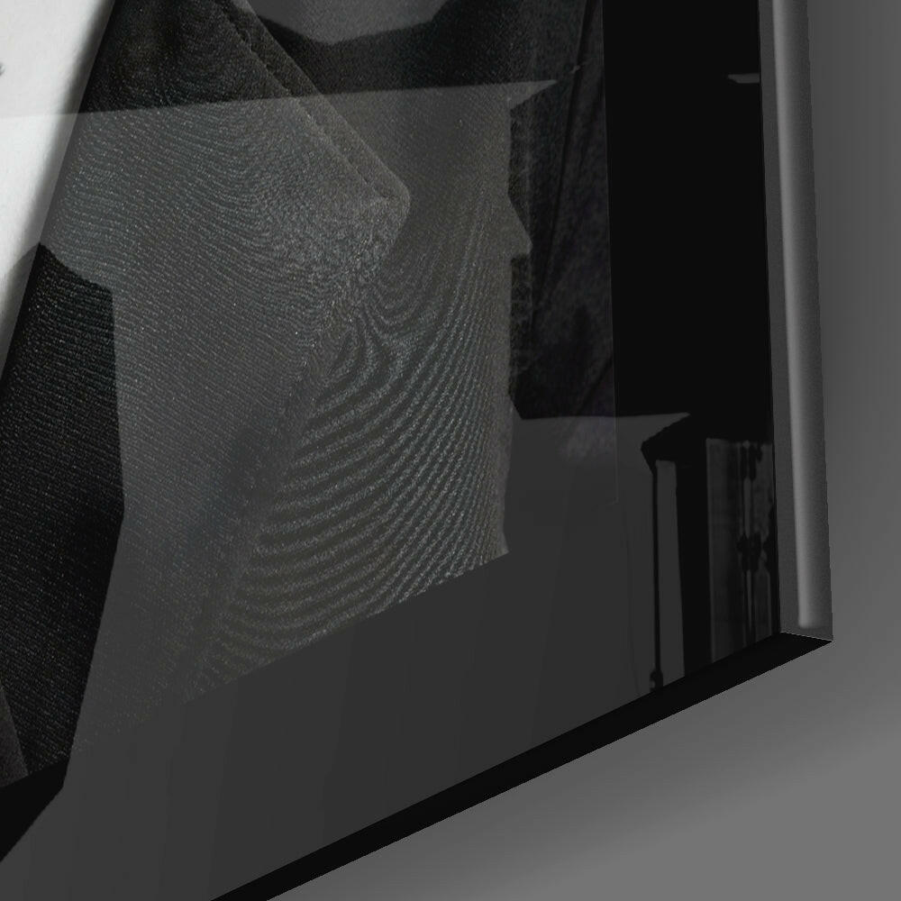 Bob Haircut Woman Smoke Face Glass Wall Art
