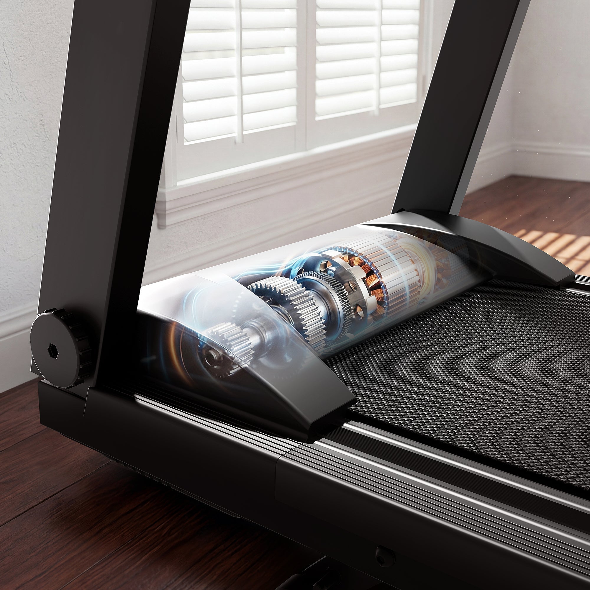 DeerRun All-New 2026 A1 Pro Move+ Smart Foldable Treadmill with 6% Incline &amp; NFC | 350 lbs, 10 mph, Black