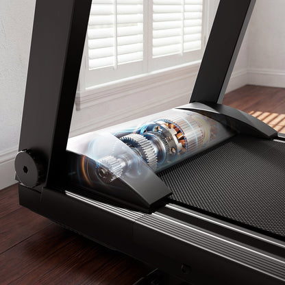 DeerRun All-New 2026 A1 Pro Move+ Smart Foldable Treadmill with 6% Incline &amp; NFC | 350 lbs, 10 mph, Black
