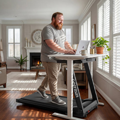 DeerRun All-New 2026 A1 Pro Move+ Smart Foldable Treadmill with 6% Incline &amp; NFC | 350 lbs, 10 mph, Black