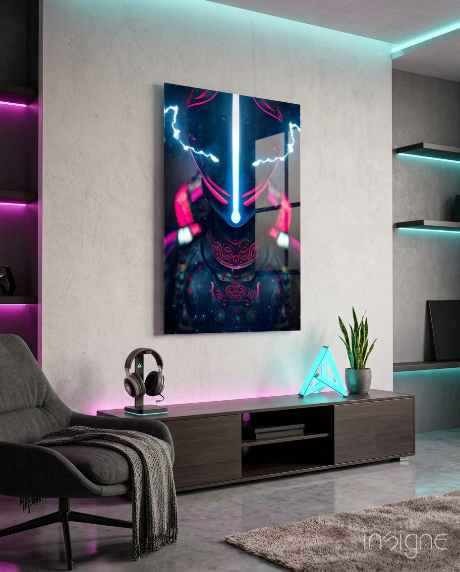 Thunder Fighter Glass Wall Art  || Designer Collection