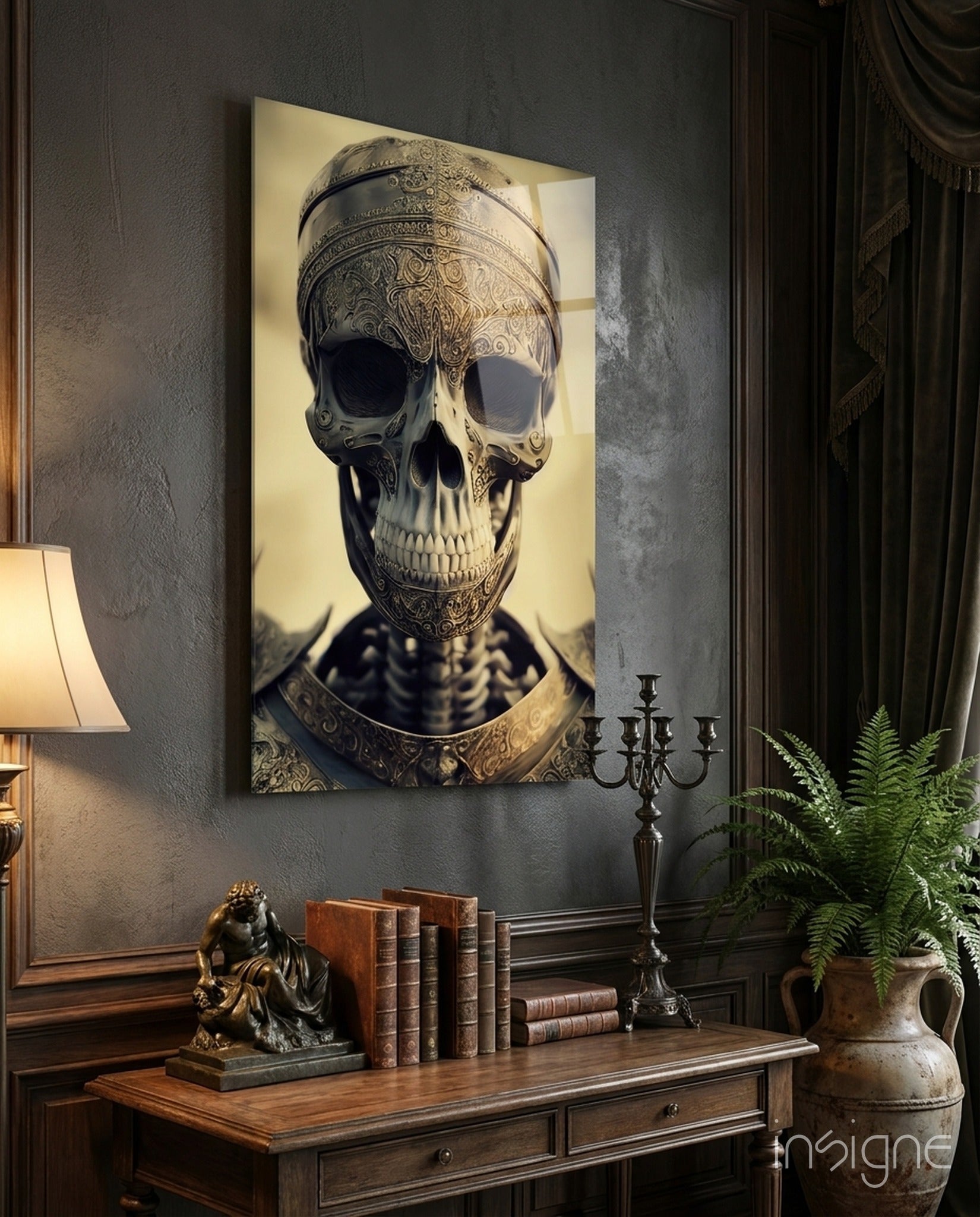 The Immortal Fighter Glass Wall Art || Designer Collection