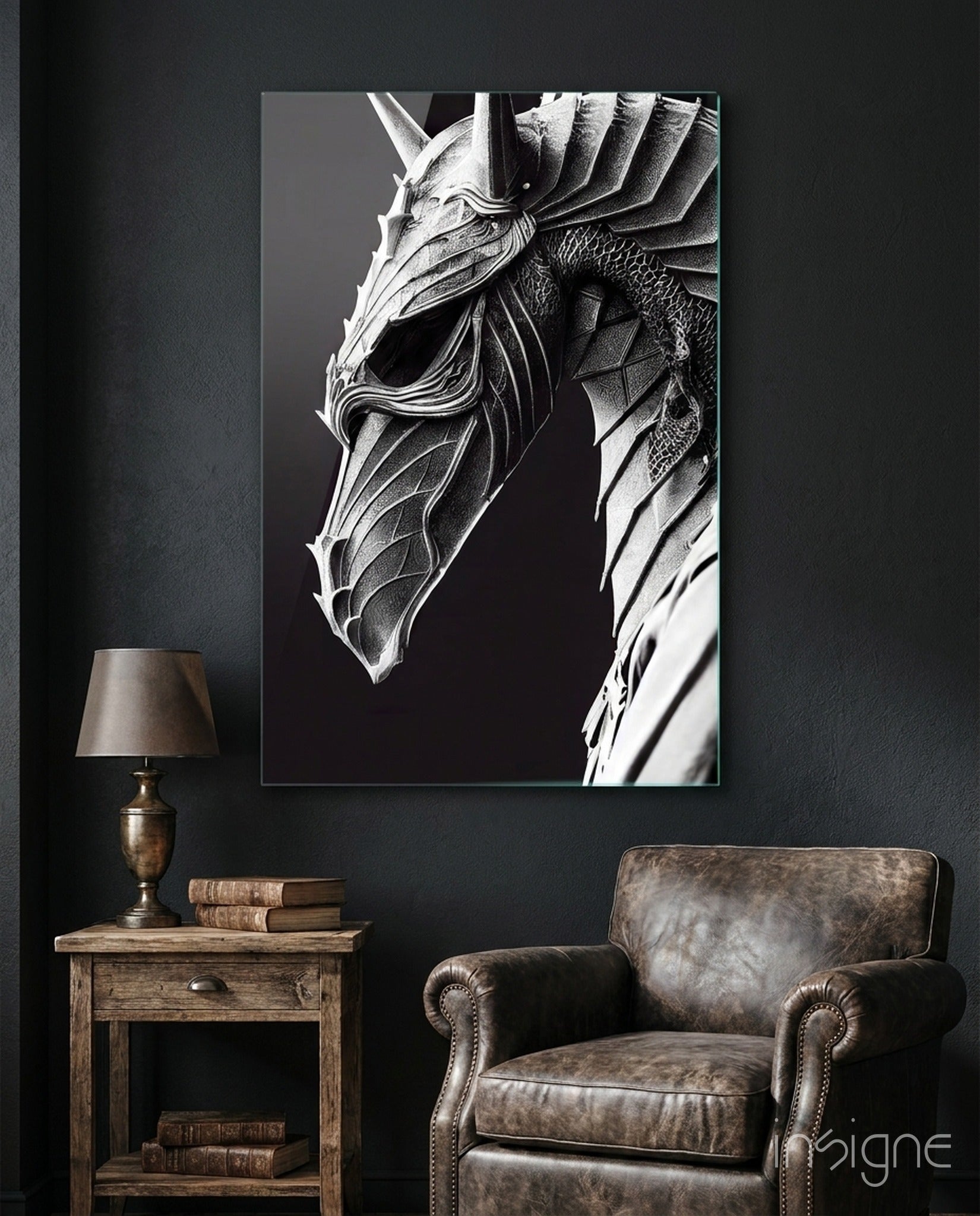 Iron Dragon Glass Art  || Designer Collection