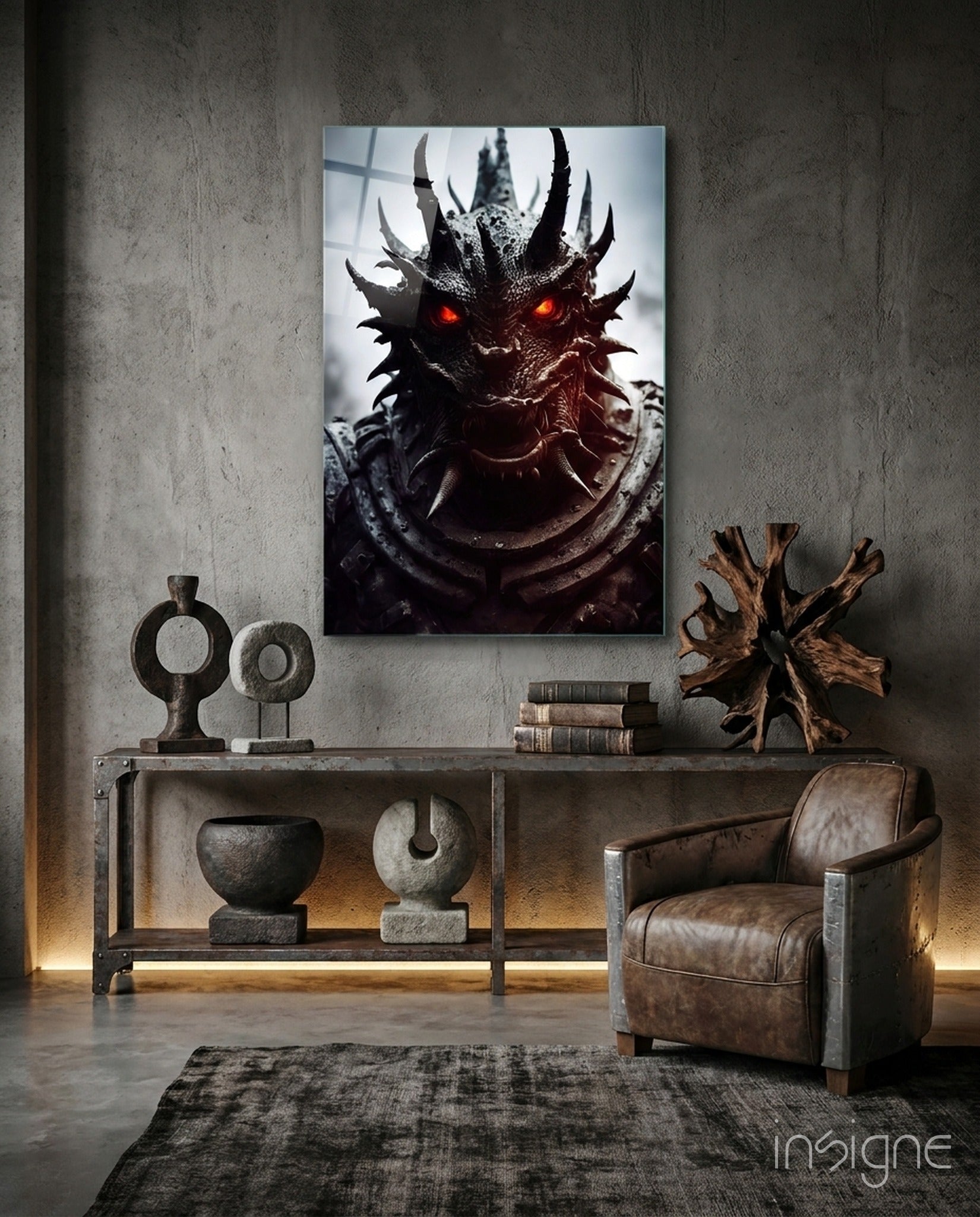 The Beast Glass Wall Art || Designer Collection