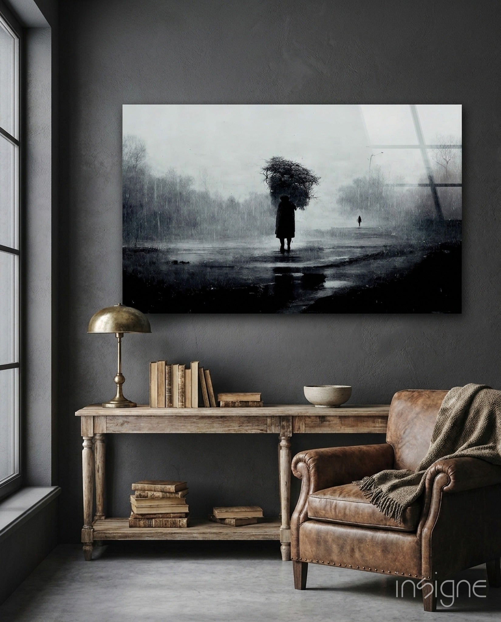 Loneliness Glass Art  || Designer Collection