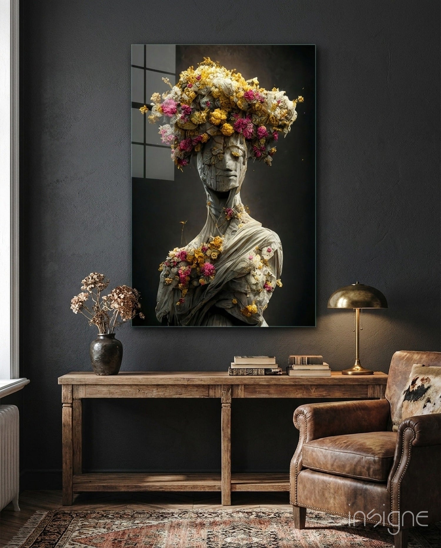 Abandoned Statue Glass Art  || Designer Collection