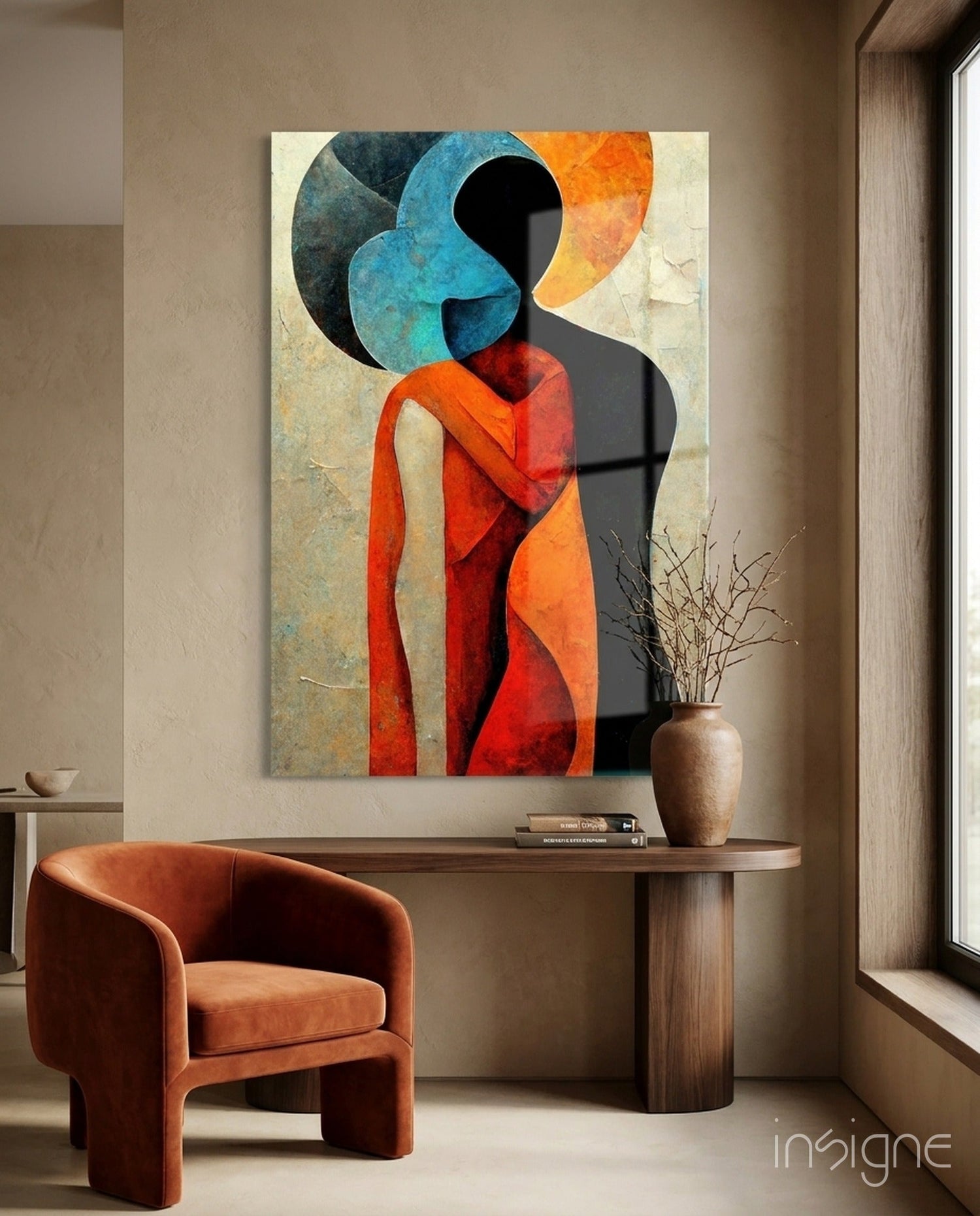 Hug Glass Wall Art  || Designer Collection