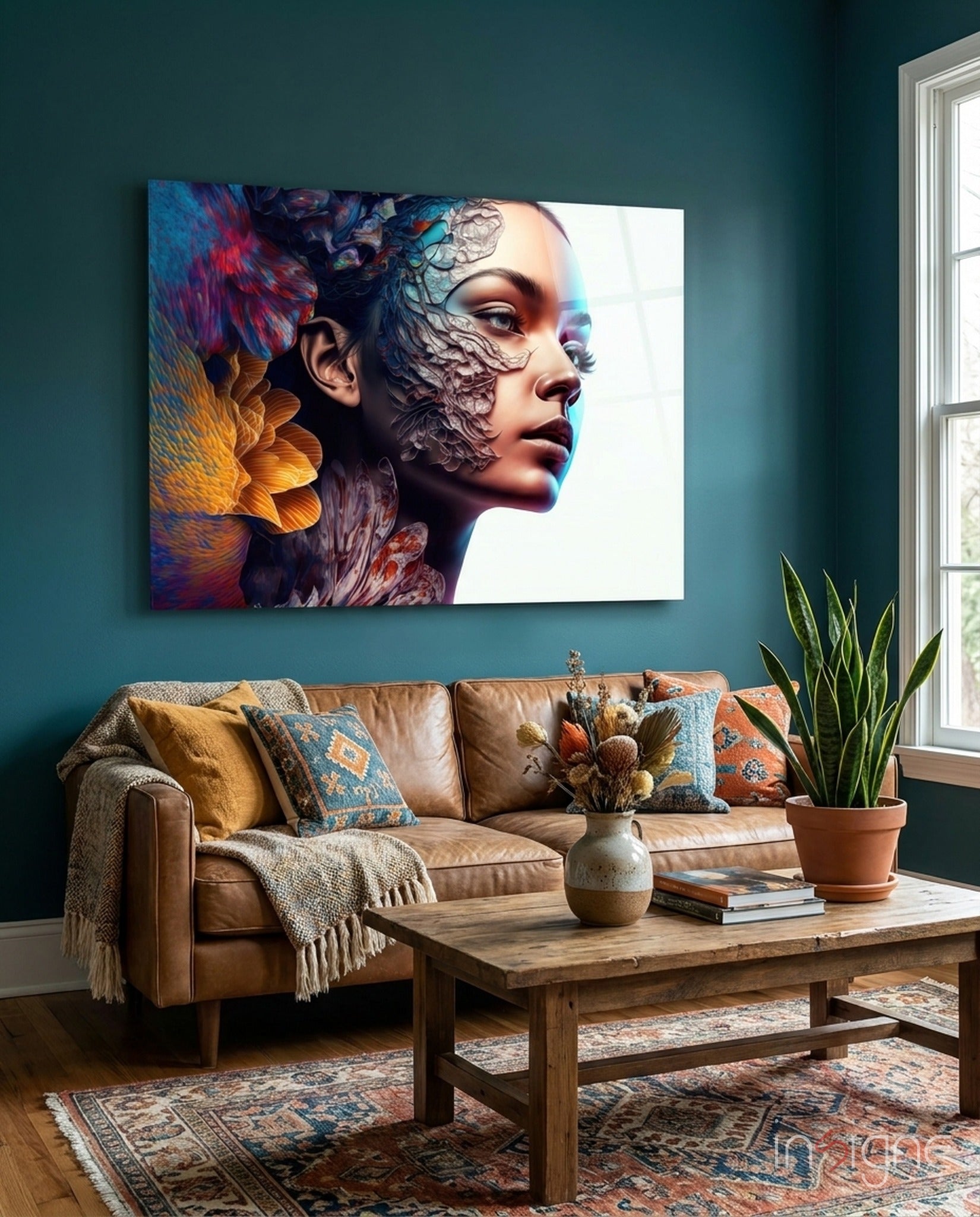 Transmutation to Beauty Glass Wall Art || Designer Collection