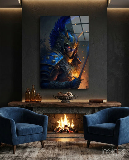 Master Warrior Glass Wall Art  || Designer Collection