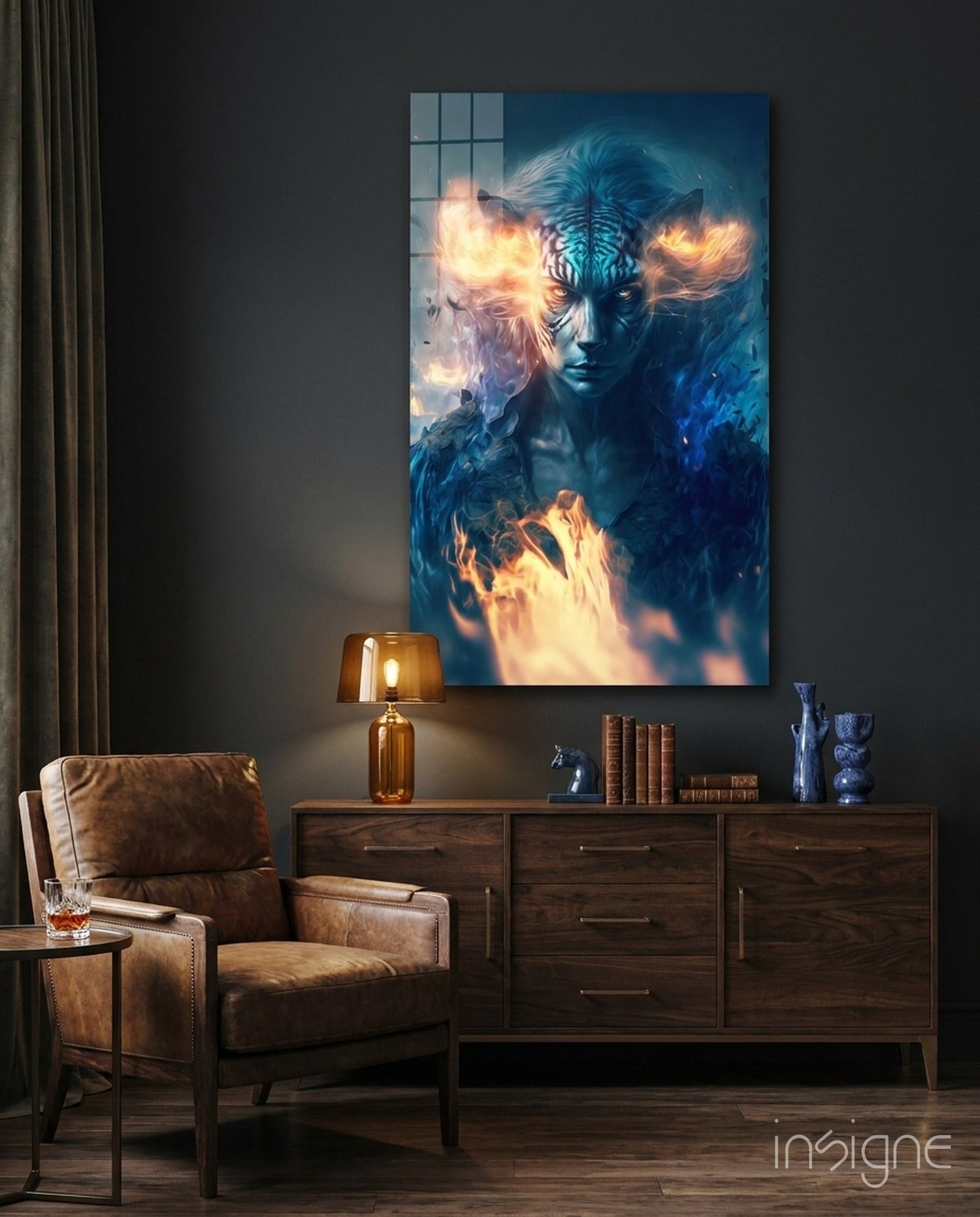Epic Tiger Glass Wall Art  || Designers Collection