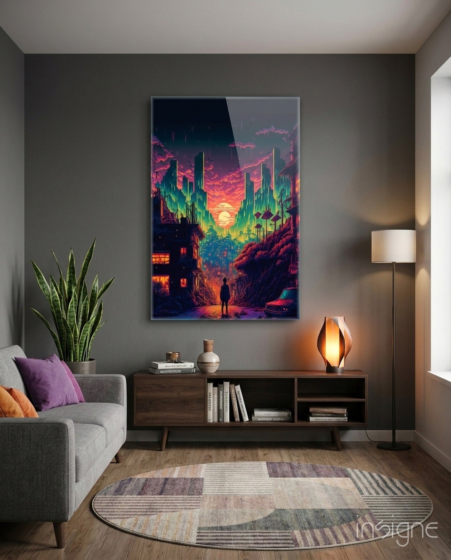 Walk to the New Life Glass Wall Art  || Designers Collection