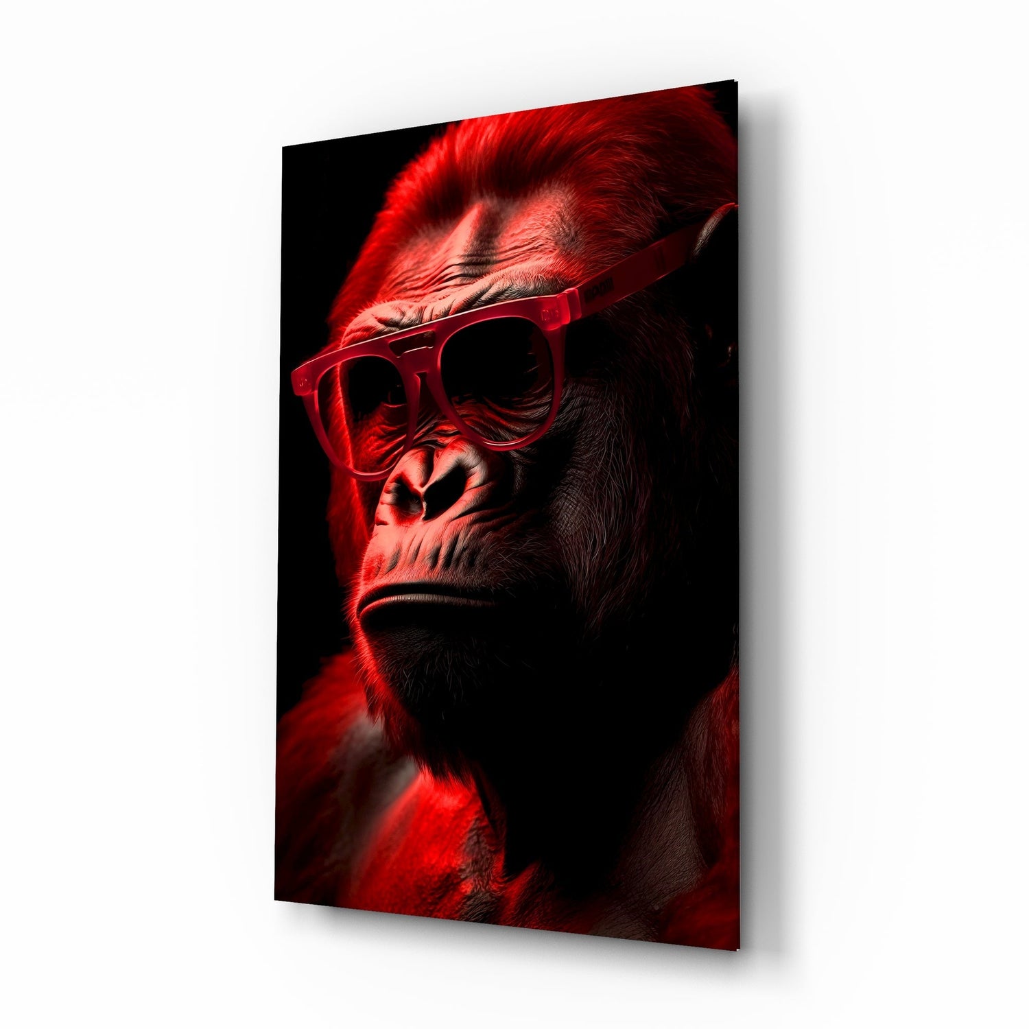 Ape the Thinker Glass Wall Art || Designer Collection