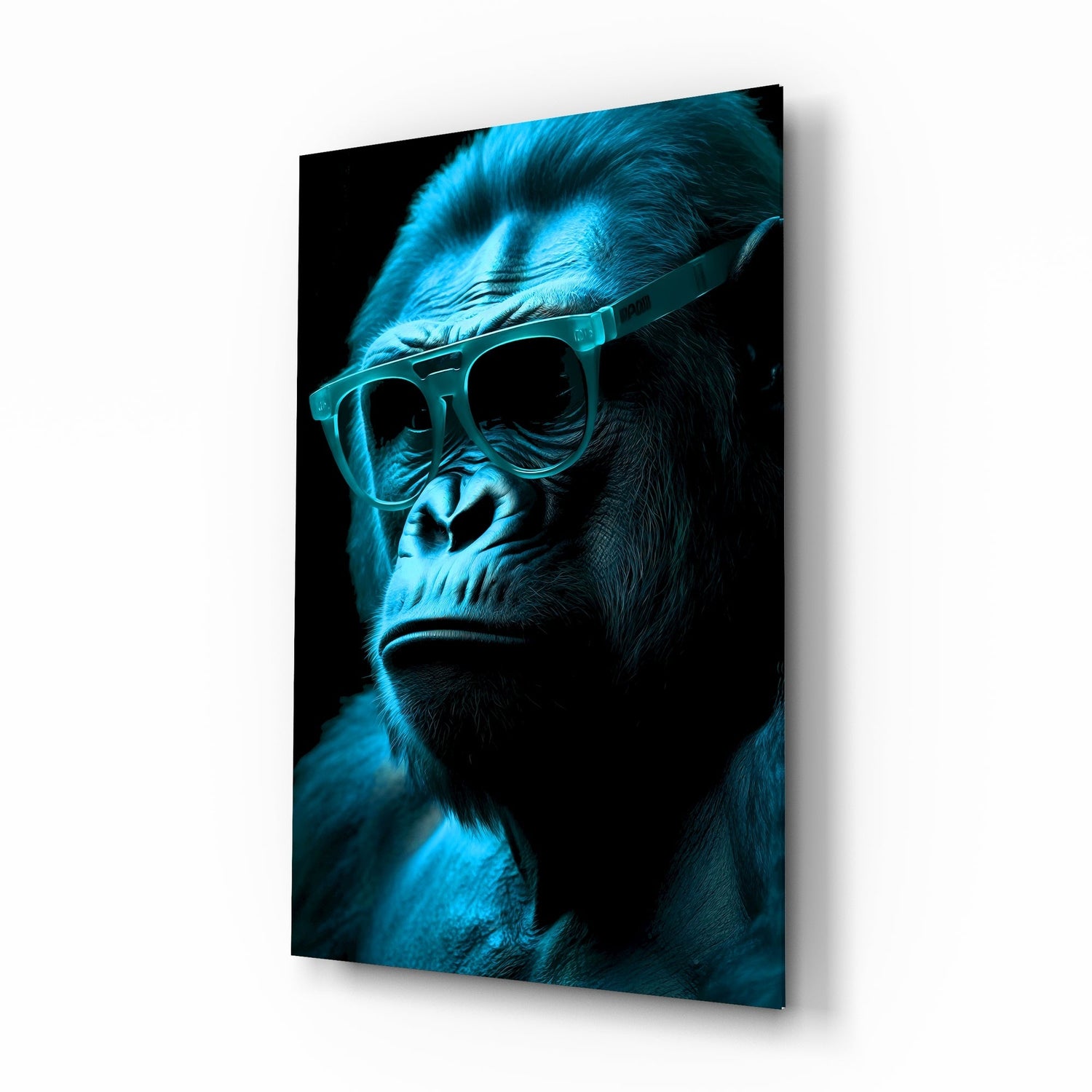 Ape the Thinker Glass Wall Art || Designer Collection