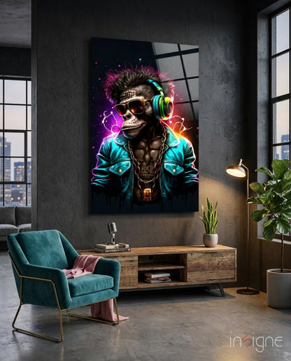 Feel the Music Glass Wall Art|| Designer&