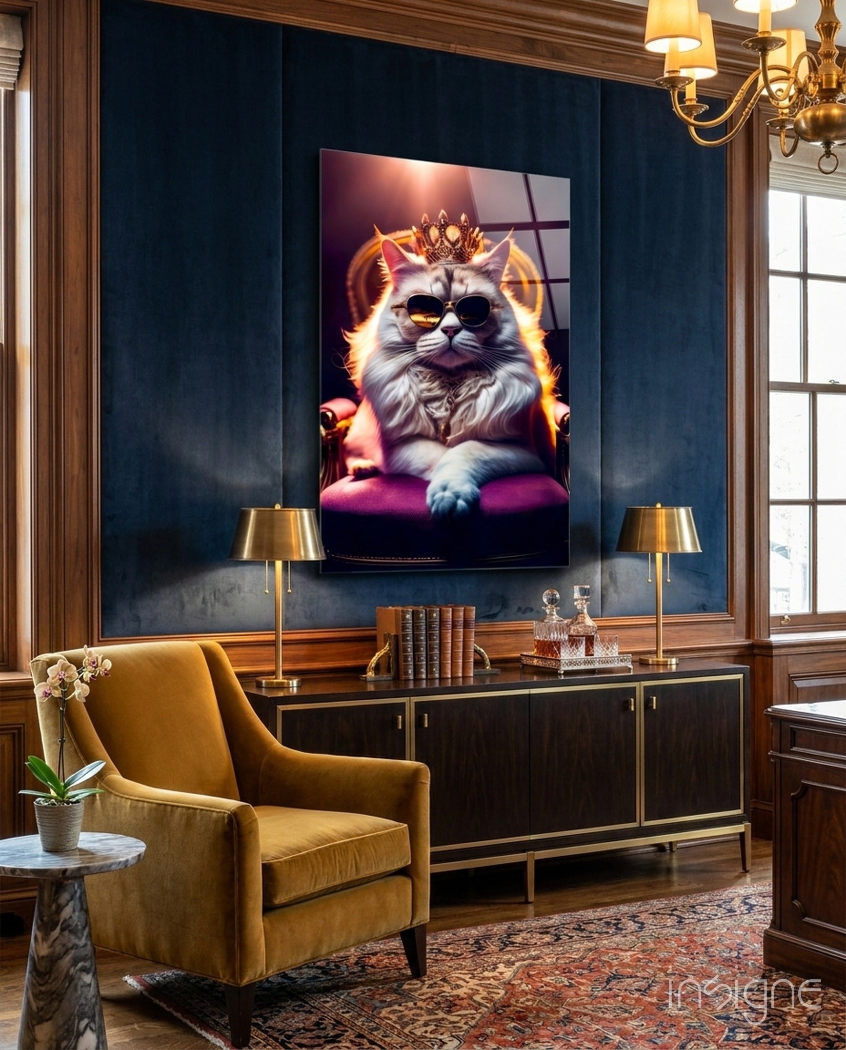 The Queen Glass Wall Art|| Designer&