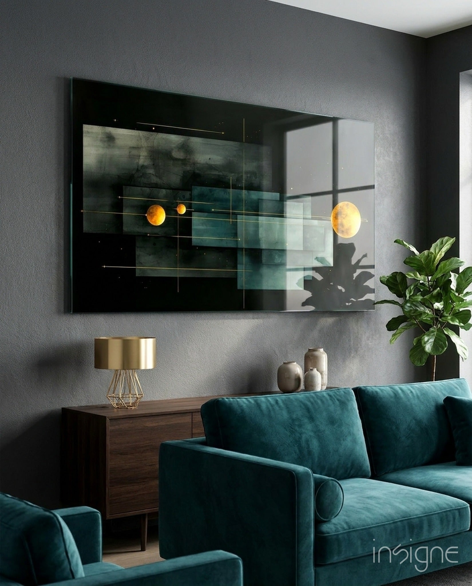 Planet Race Glass Wall Art|| Designer&