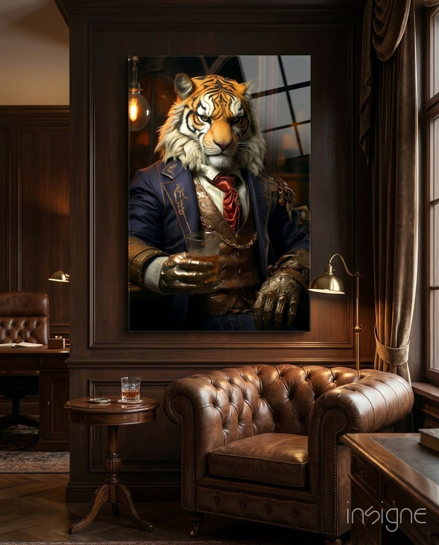 Duke Lion Glass Wall Art|| Designer&