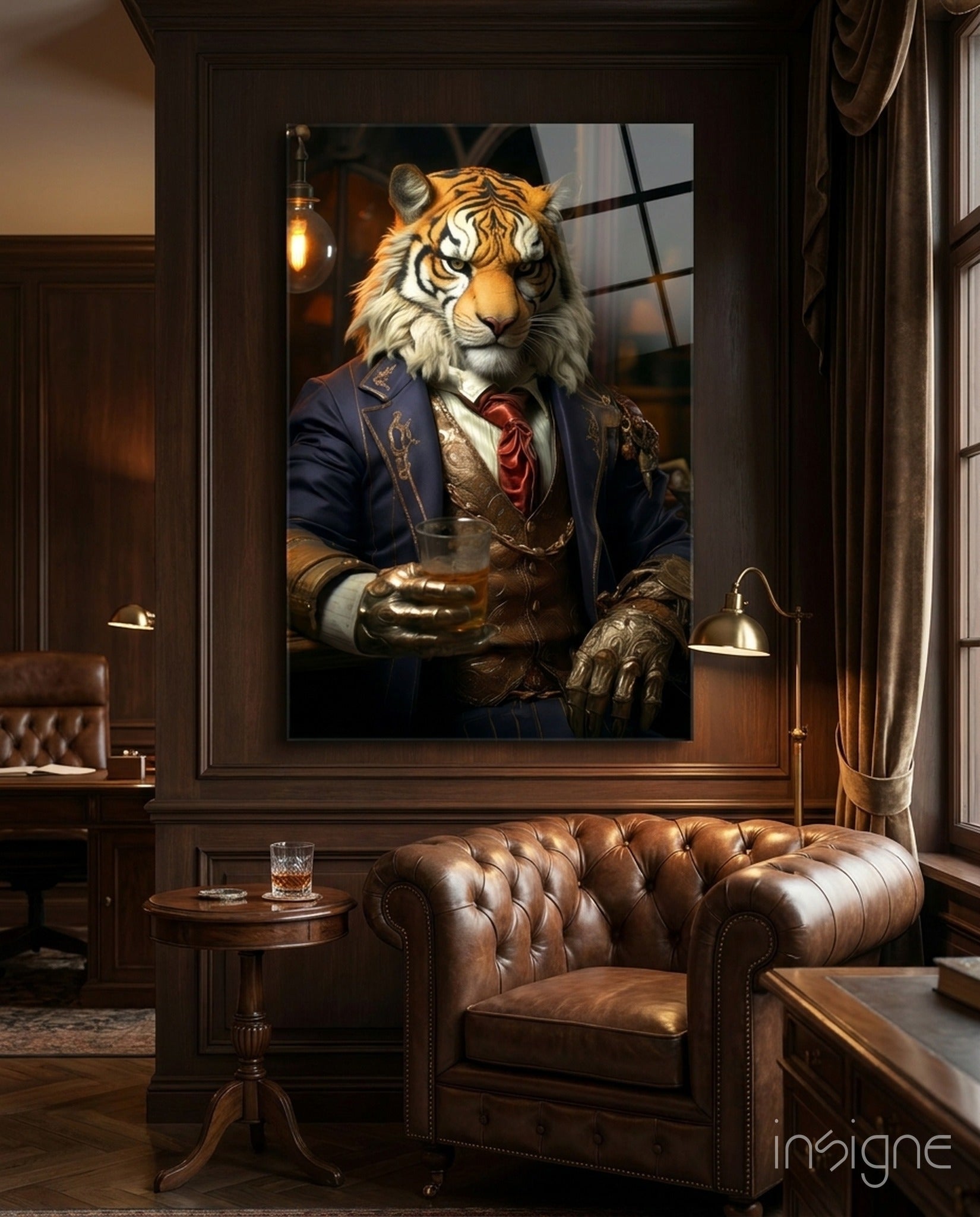 Duke Lion Glass Wall Art|| Designer&