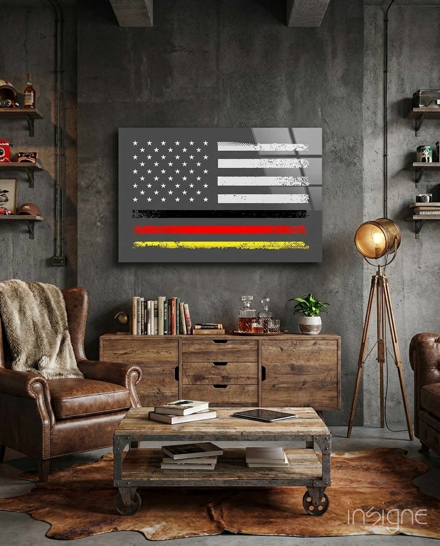 USA - Germany Flag Glass Wall Art || Designer Collection
