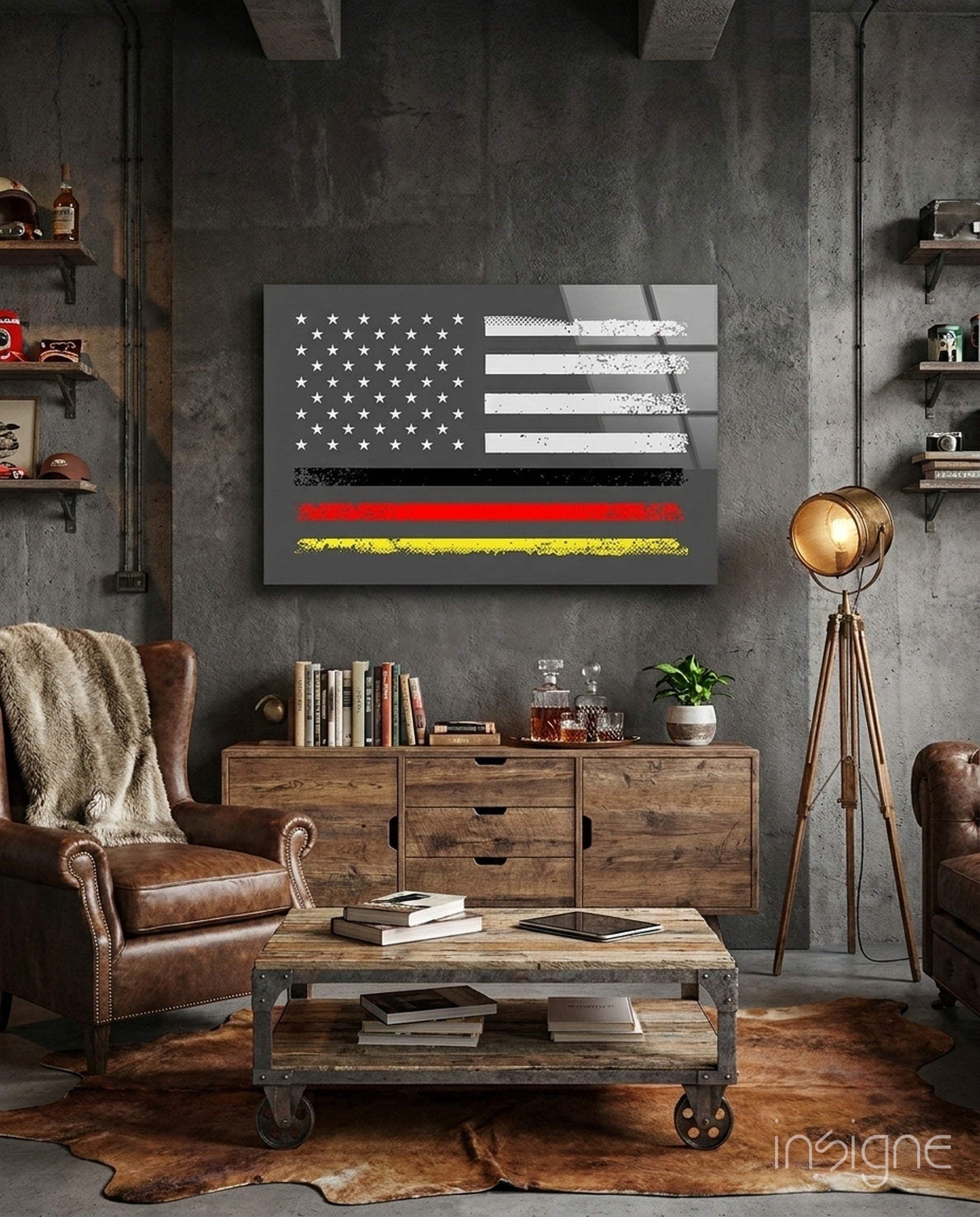 USA - Germany Flag Glass Wall Art || Designer Collection
