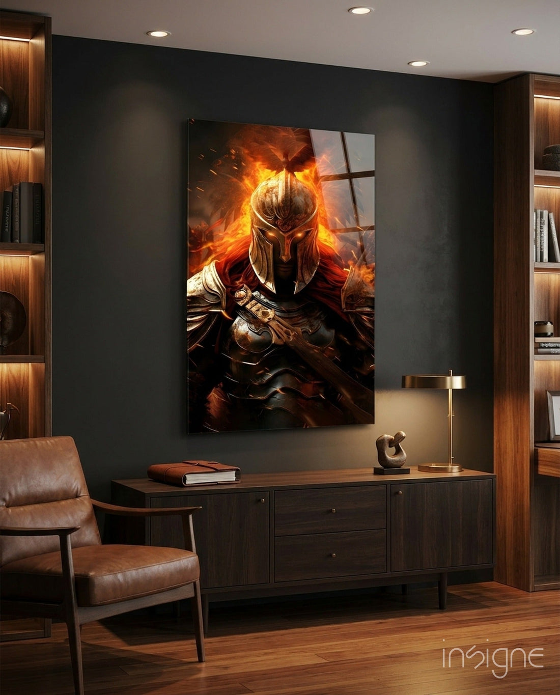 Warrior Glass Wall Art || Designer Collection