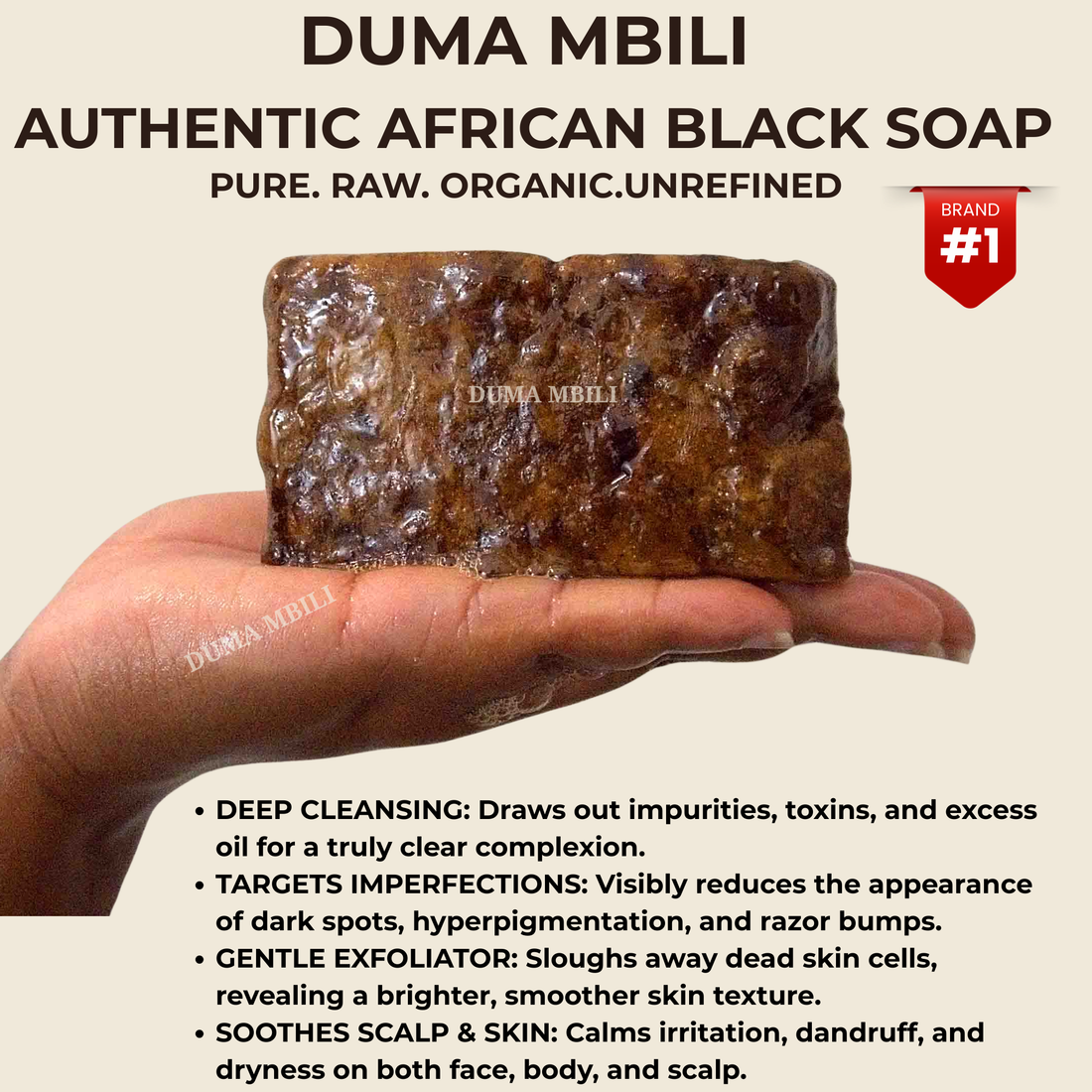 Authentic African Black Soap | Organic Skincare for Clear &amp; Glowing Skin