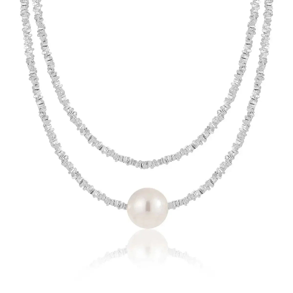 Stackable Shell Pearl Necklace