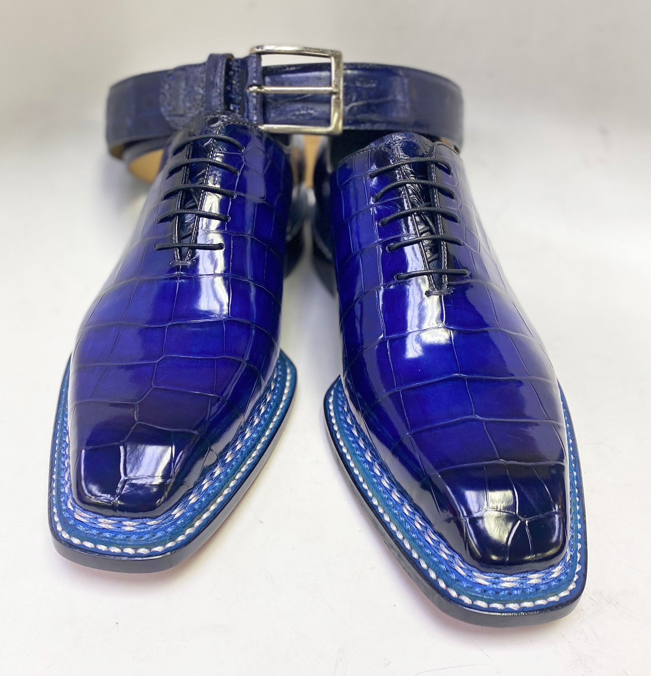 Maurice Ghost Alligator Oxford - Navy
