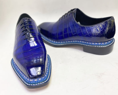 Maurice Ghost Alligator Oxford - Navy