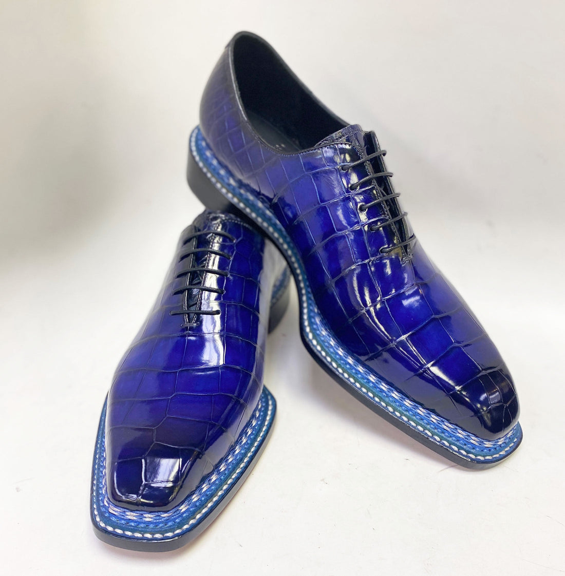 Maurice Ghost Alligator Oxford - Navy