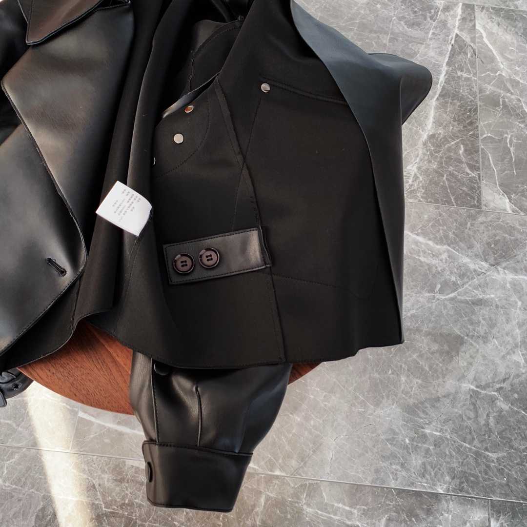 Women Pu Motorcycle Biker Faux Leather Jacket Turndown Collar Loose Punk Outerwear