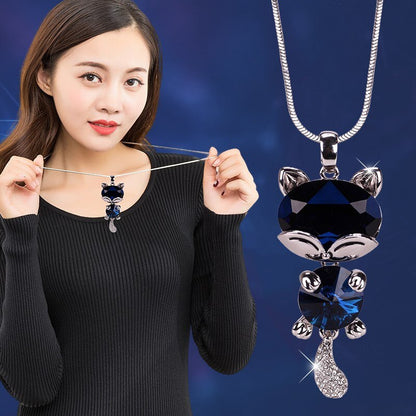 Long Necklaces&amp; Pendants for Women Collier Femme Geometric Fashion Crystal Jewelry