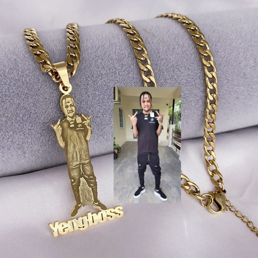 Custom Photo Necklace Custom Picture Nameplate Pendant Necklace for Kids Memory Jewelry